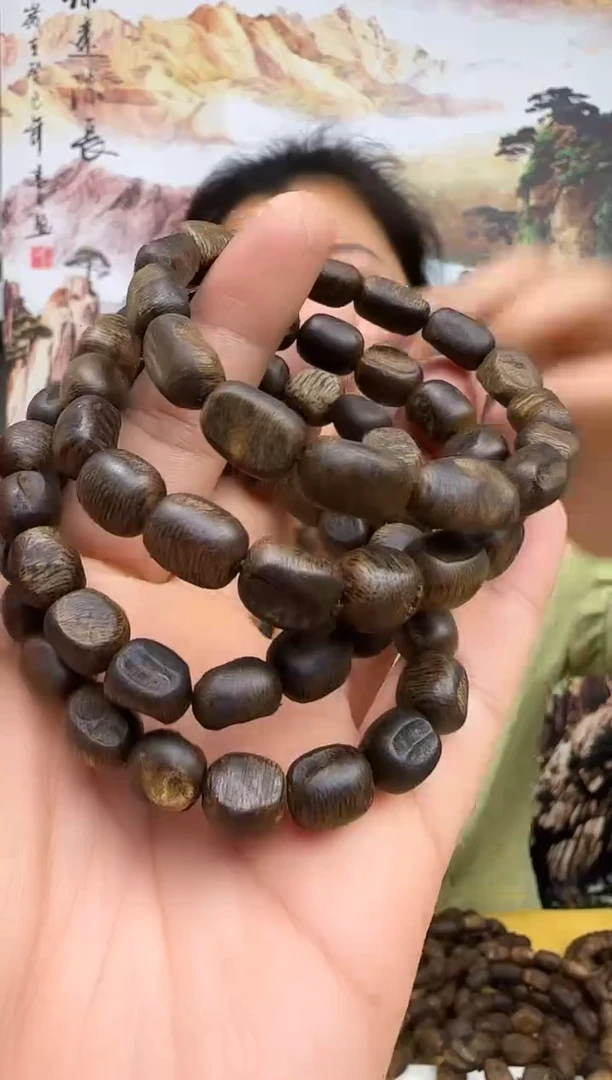 沉香手串沉水奇楠张勺子留疤单圈卡10多样性发一条