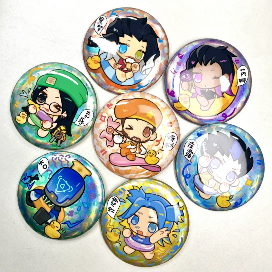 「限量秒杀」无畏契约泳池派对超萌Q版双闪吧唧平拆一包（代拆）