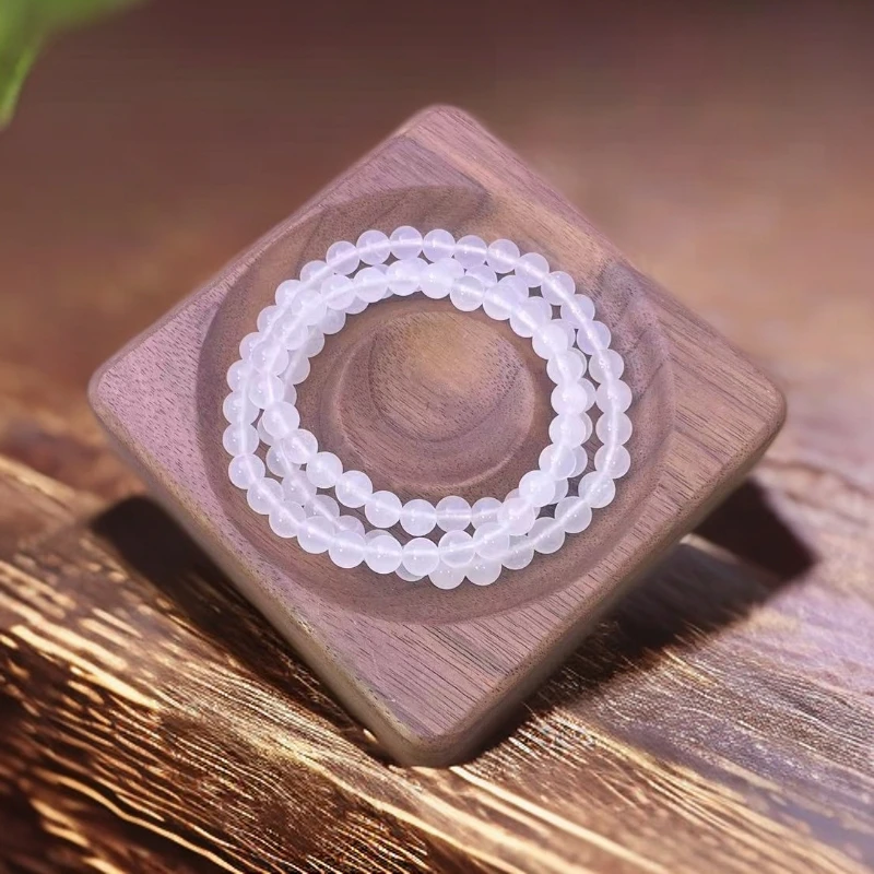 【思涵珠宝】青海产地 077 青海白月光三圈 6mm