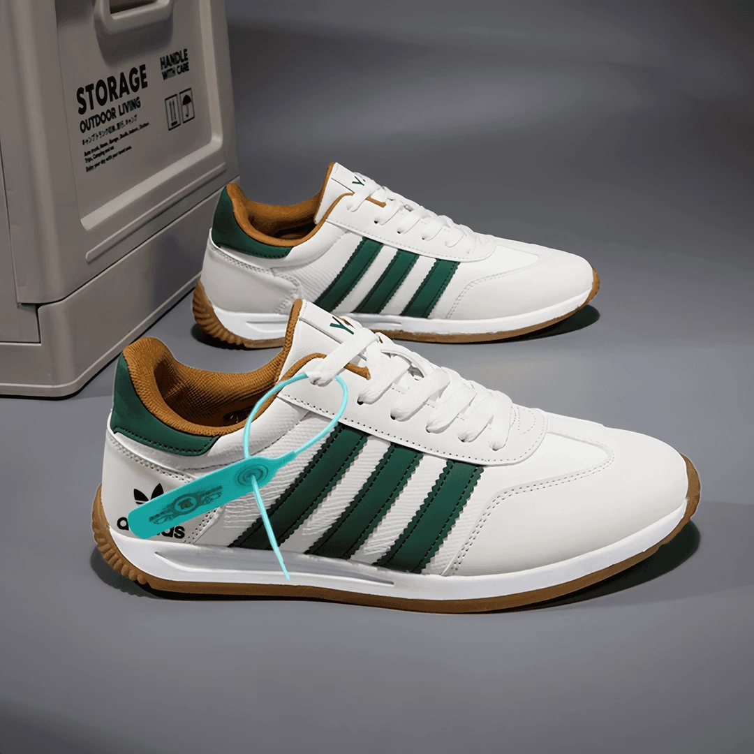 【品牌断码】男士阿秋冬款迪软底百搭运动跑步鞋皮面防水休闲鞋