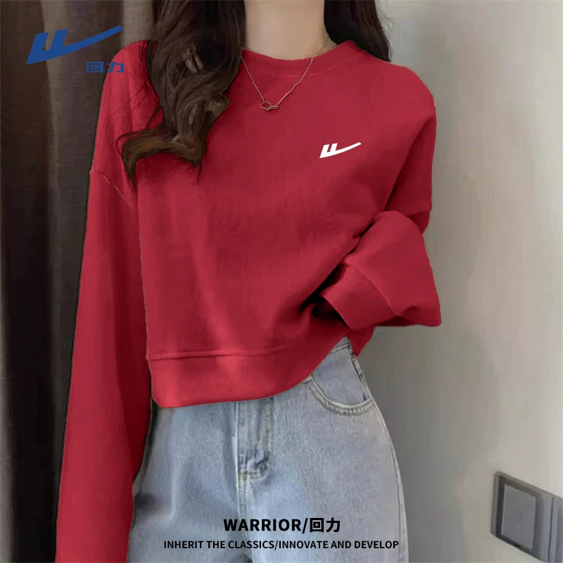 【回力】早秋出行衣服短款卫衣女款爆款2025新款小众炸街高级感女装