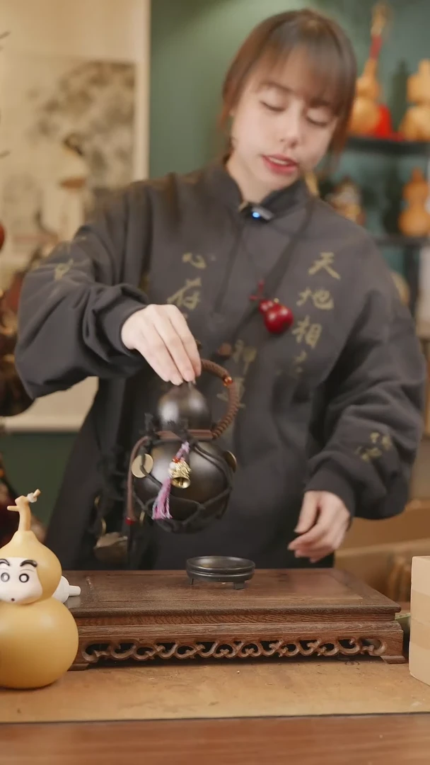 【闪购商品】235号精品天然大漆工艺防渗内胆酒葫芦~