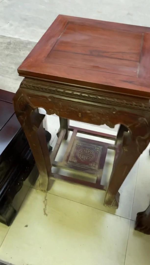 红酸枝木类书架福利款瑕疵角几