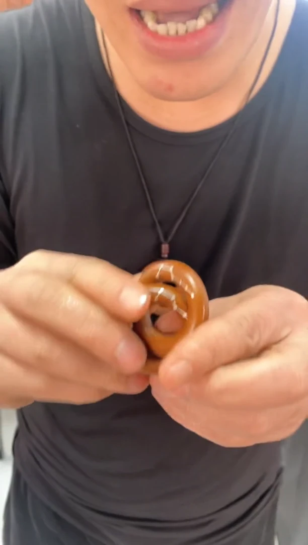 【闪购商品】木枣木普通镶银六七星小乾坤圈随机发货