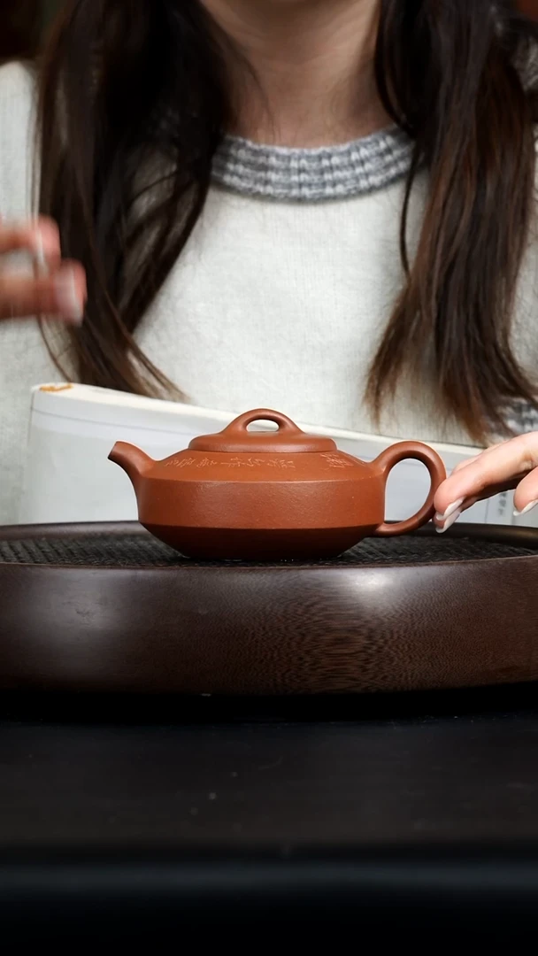 【闪购商品】紫砂茶壶0118紫砂壶20紫砂朱浩扁石