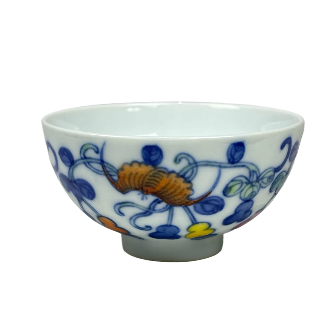 斗彩福寿纹杯7304