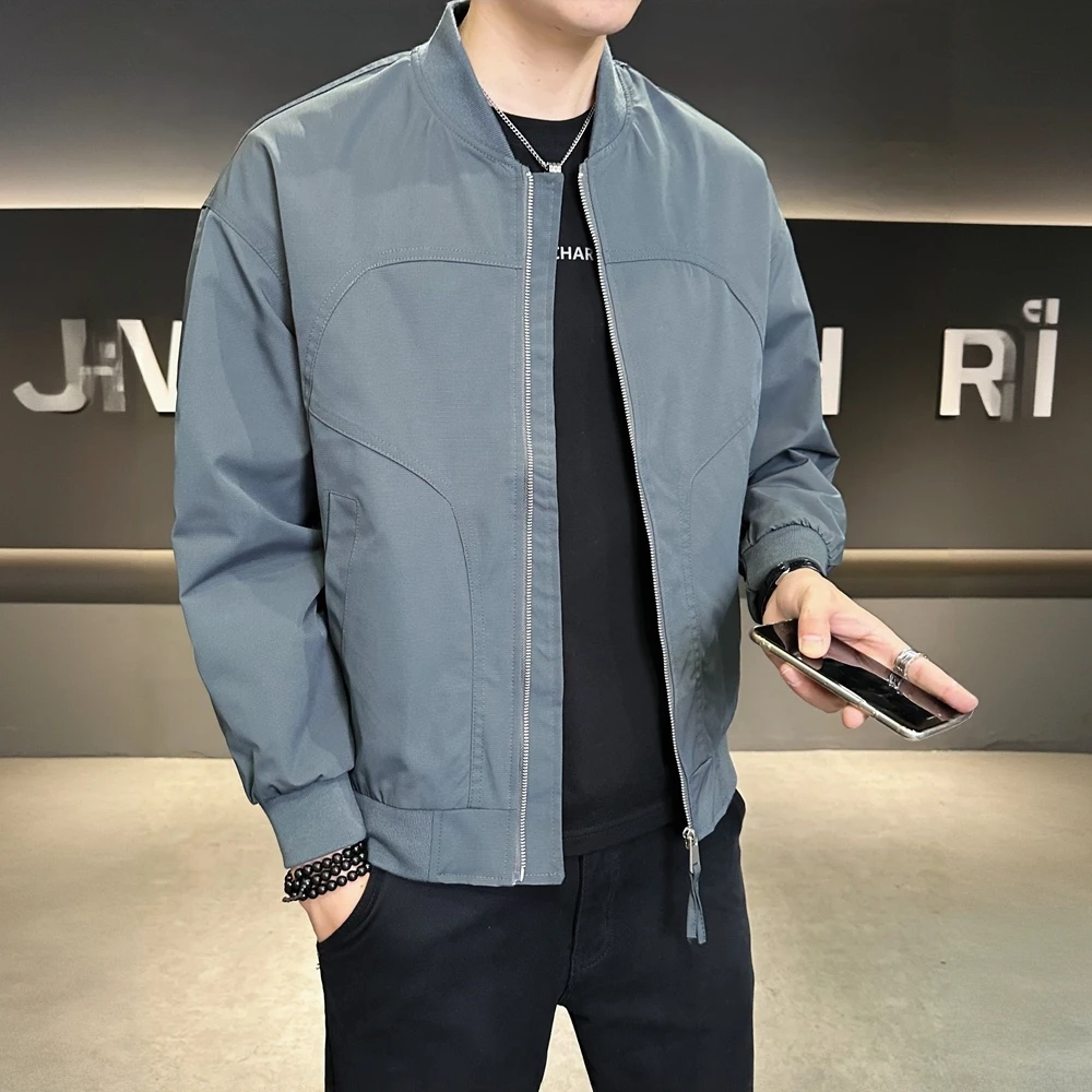 瑟图肖秋季棒球服男士立领外套韩版修身时尚舒适休闲百搭夹克外套