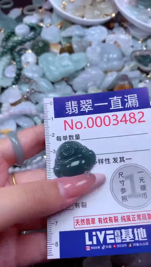 翡翠未镶嵌吊坠(不含链)3482