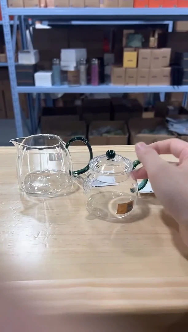 禾器言卿壶墨绿色+禾器倾妍茶海墨绿色