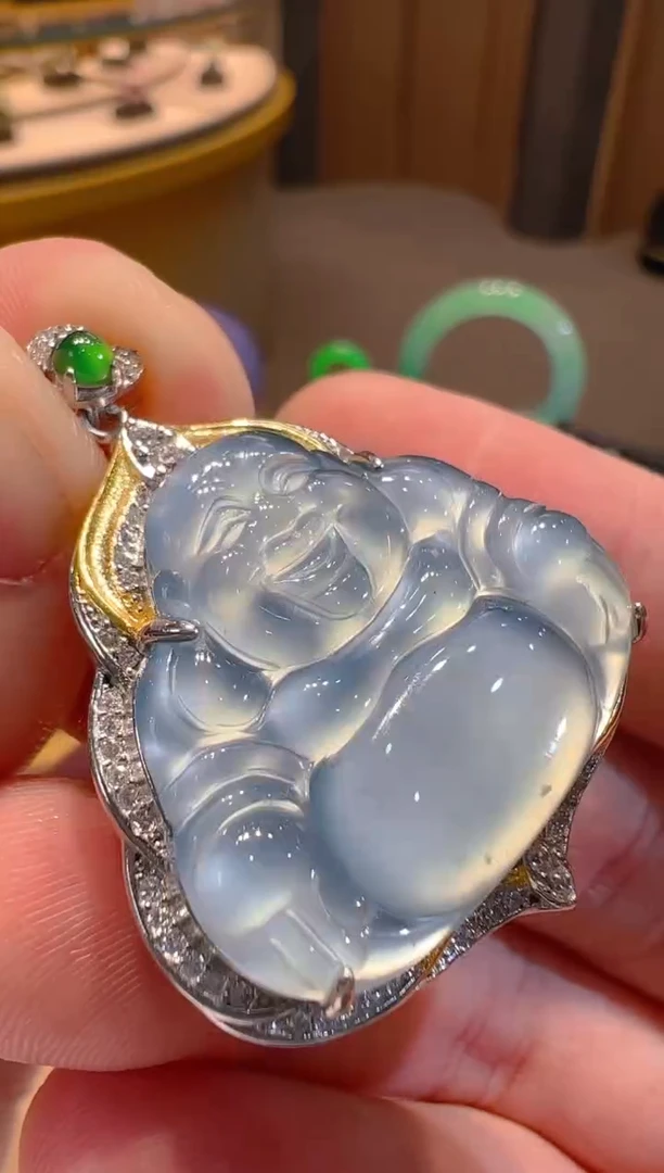 【闪购商品】翡翠吊坠(不含链)银S925镶嵌多样性发货一件