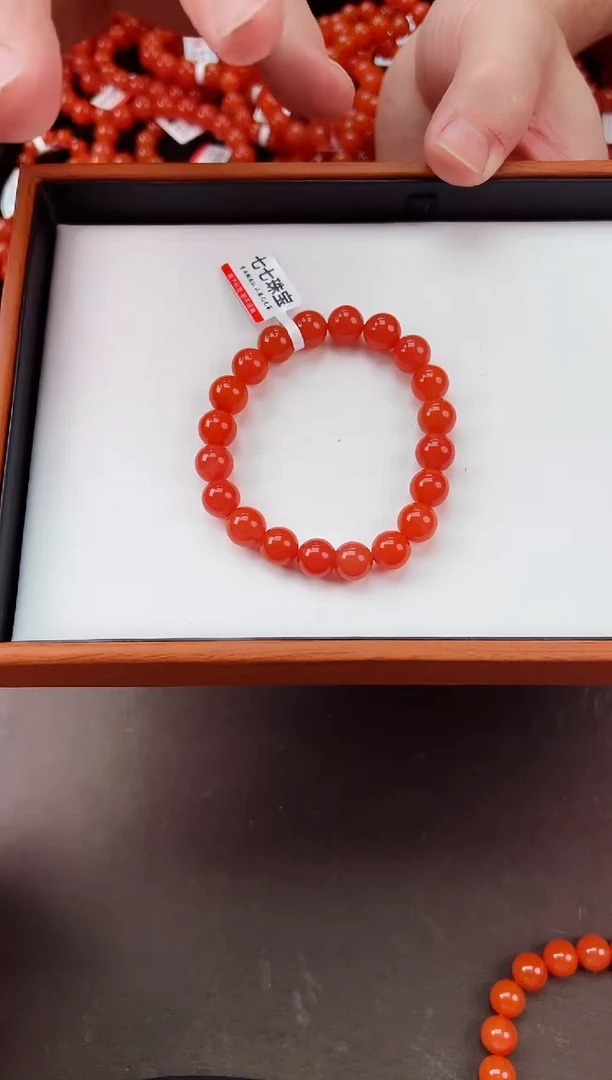 【闪购商品】南红玛瑙手串未镶嵌保山杨柳滴水洞亮光高品单圈 卡10+