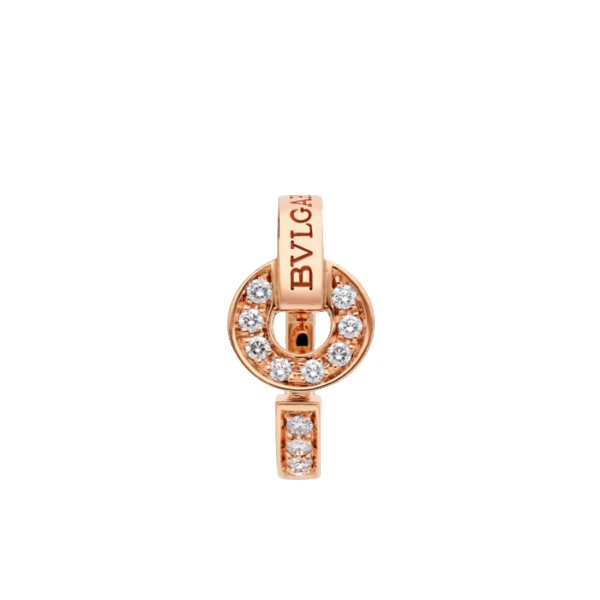 99新 BVLGARI/宝格丽 宝格丽18k金圆饼钱币带钻戒指58码