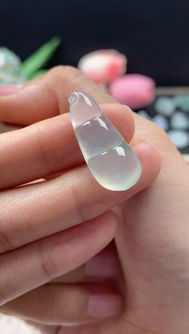 【闪购商品】翡翠颈饰未镶嵌翡翠冰胶福豆