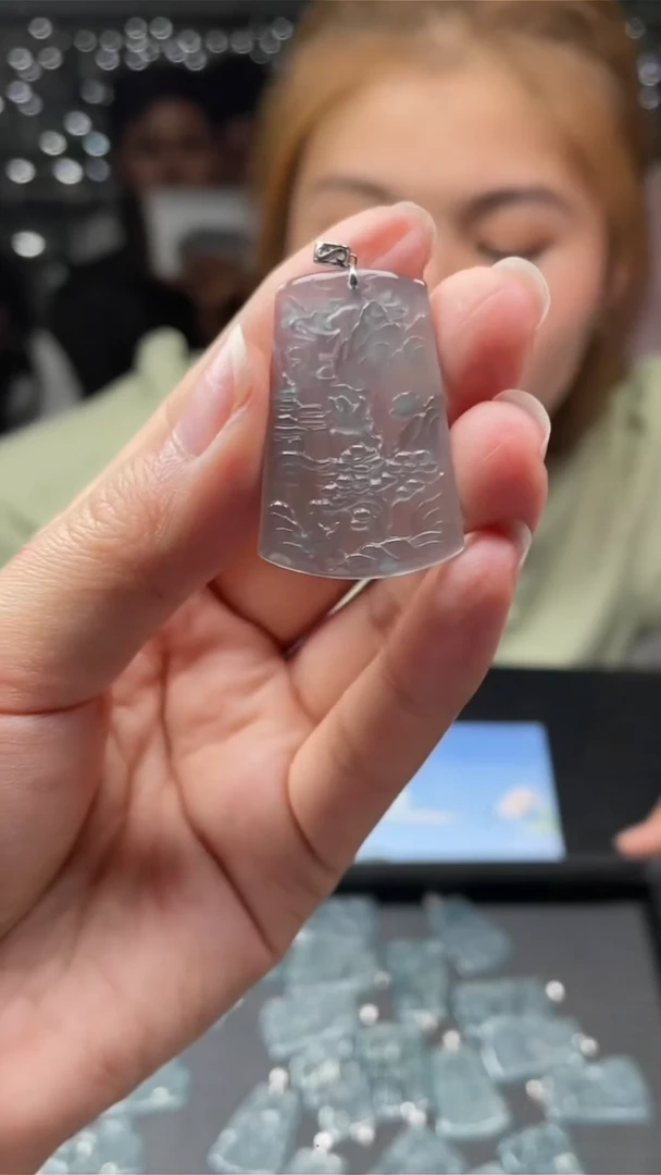 定制翡翠18K金镶嵌32408T27-3N26-多样性发其一