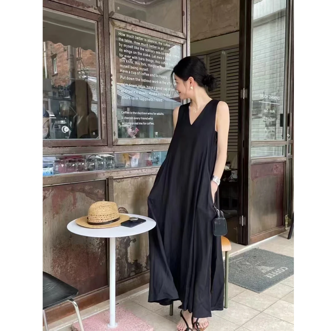 【蜜爷家】 度假风气质背心连衣裙5332#