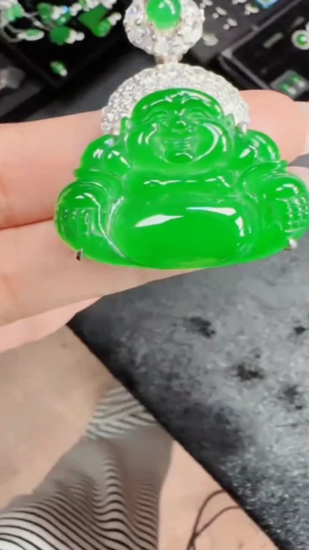 定制翡翠未镶嵌翡翠吊坠152