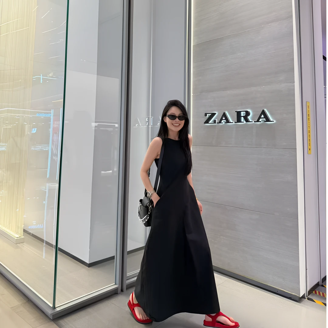 YanJie臻选·自制款夏季法式【赫本风】复古气质显瘦无袖连衣裙