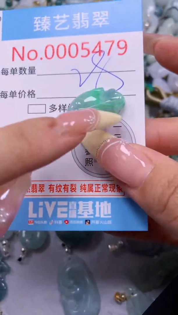 翡翠未镶嵌颈饰含绳000