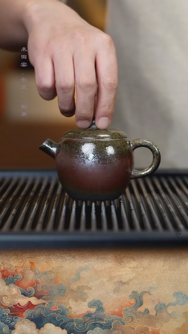 茶壶紫砂55蝉鸣壶落灰巨轮160cc
