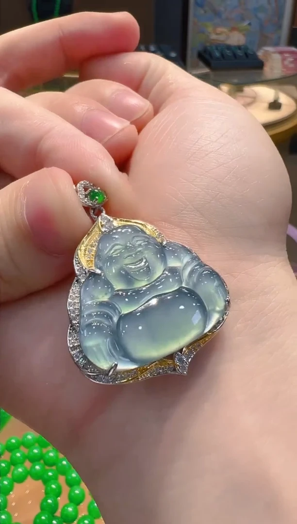 翡翠银S925镶嵌吊坠(不含链)多样性发其一