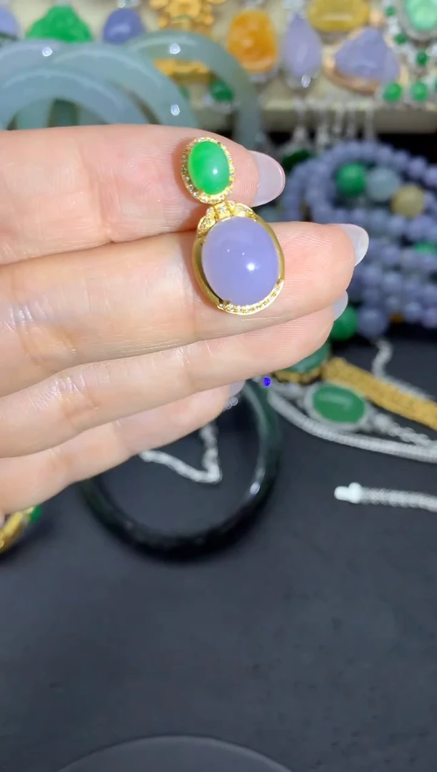 【闪购商品】翡翠颈饰18K金镶嵌317-中国好珍宝