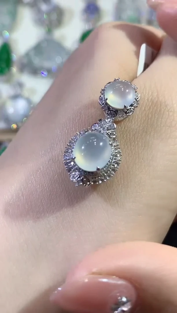 吊坠(不含链)18K金镶嵌翡翠A69翡翠