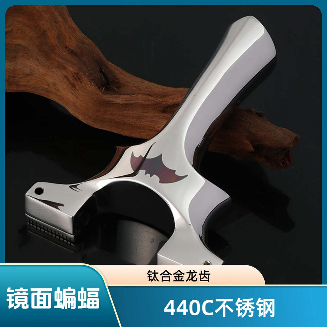 微瑕疵镜面440C不锈钢蝙蝠龙齿高精度扁皮户外竞技娱乐