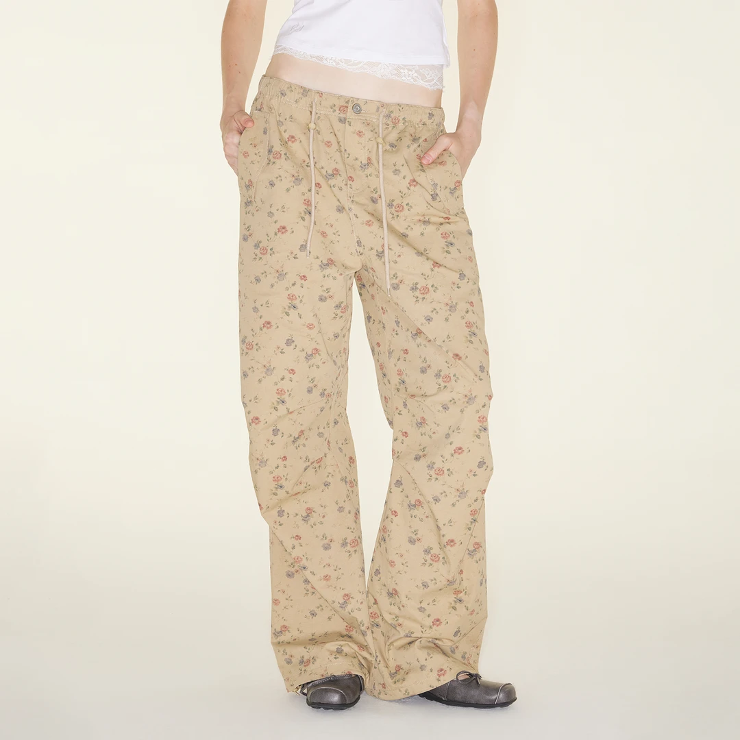 RURE田园碎花休闲长裤