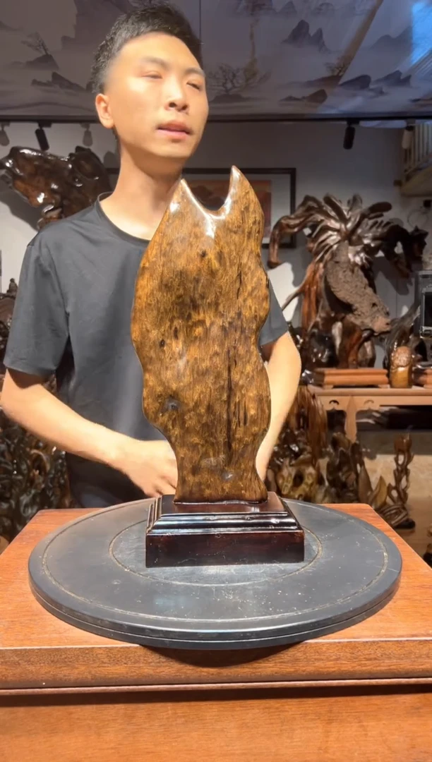 乌木类木质文玩根雕艺术摆件