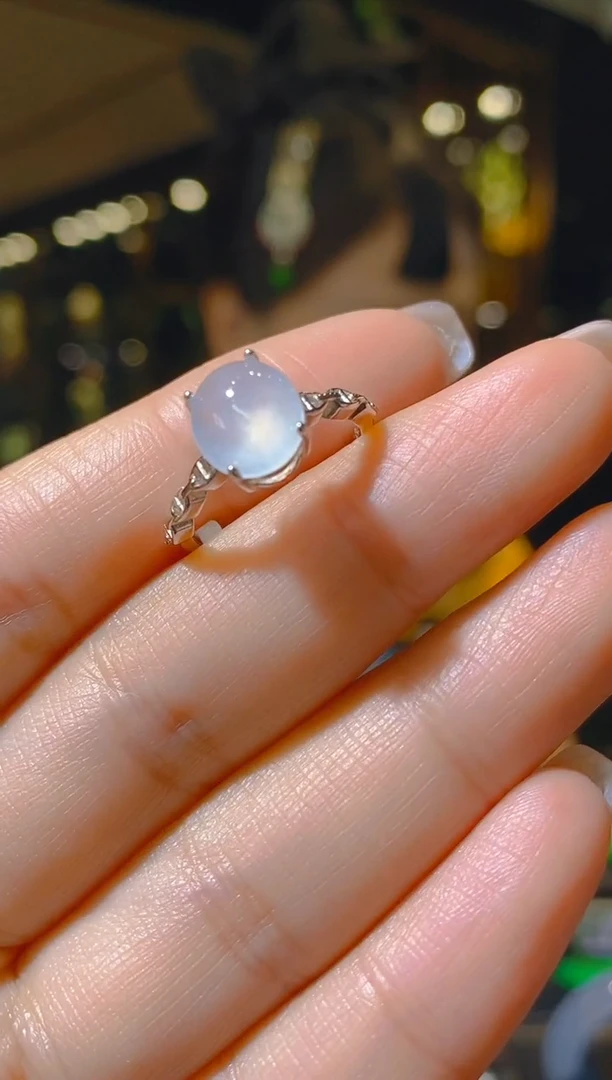 【闪购商品】翡翠戒指银S925镶嵌091