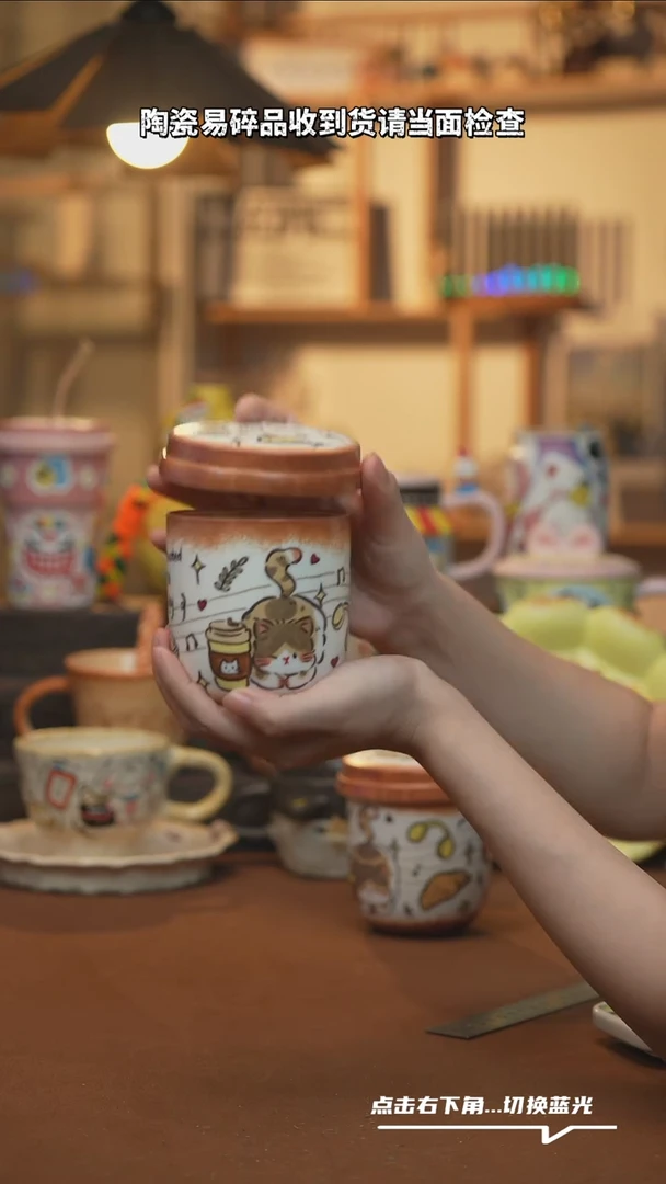 摆件A1074设计师原创手绘陶瓷