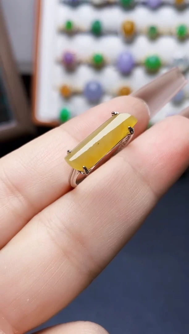 银S925镶嵌戒指翡翠0403