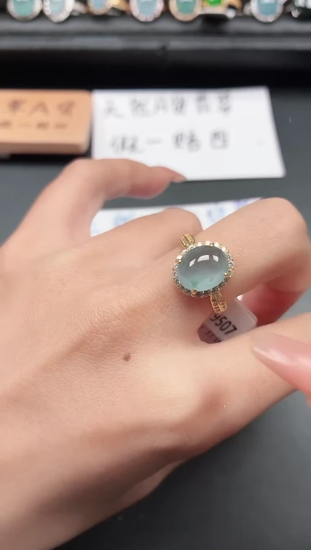 银S925镶嵌戒指翡翠11111111