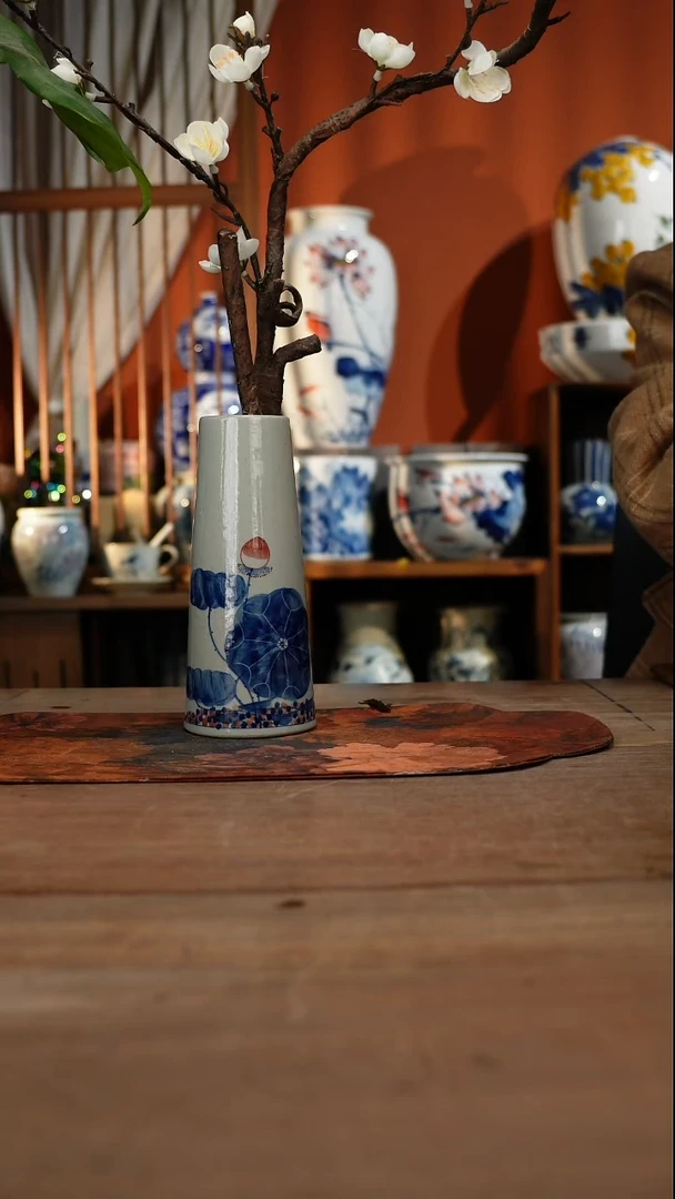 当代高温釉下彩手绘陶瓷餐具