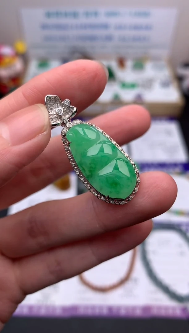 【闪购商品】定制翡翠18K金镶嵌模式推广期24小时鉴赏期