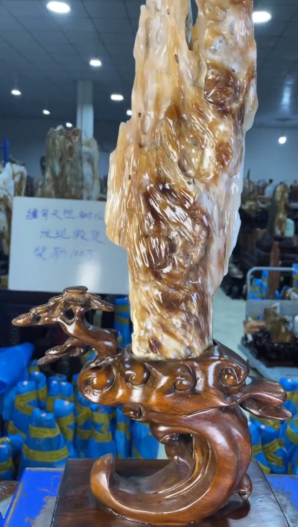 未镶嵌摆件硅化玉52