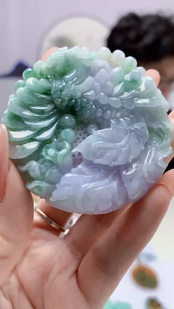 【闪购商品】定制翡翠未镶嵌4688DD-毛货挂件56