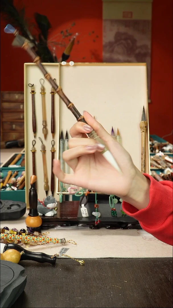 18号孤品高货毛笔链接 清水试笔 蘸墨不退