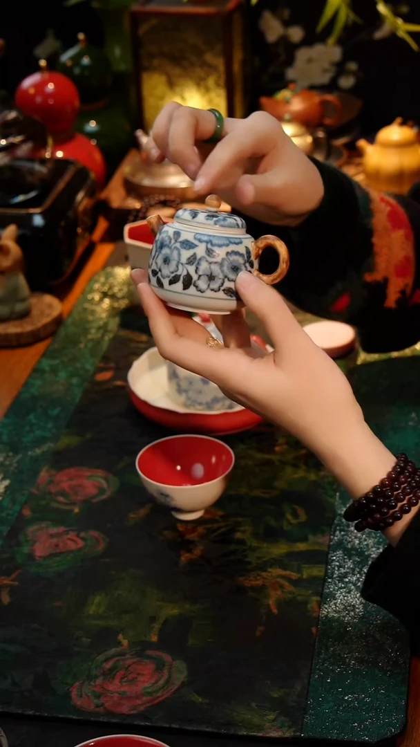 茶器娜**喜青花壶青花壶青花壶