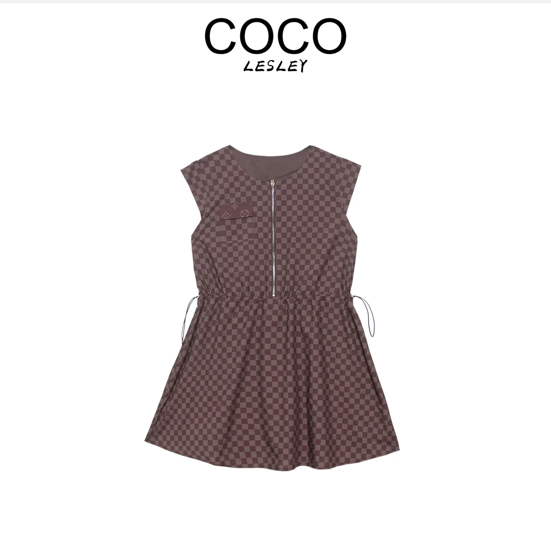 【COCO LESLEY】时尚咖格印花半身裙-9301