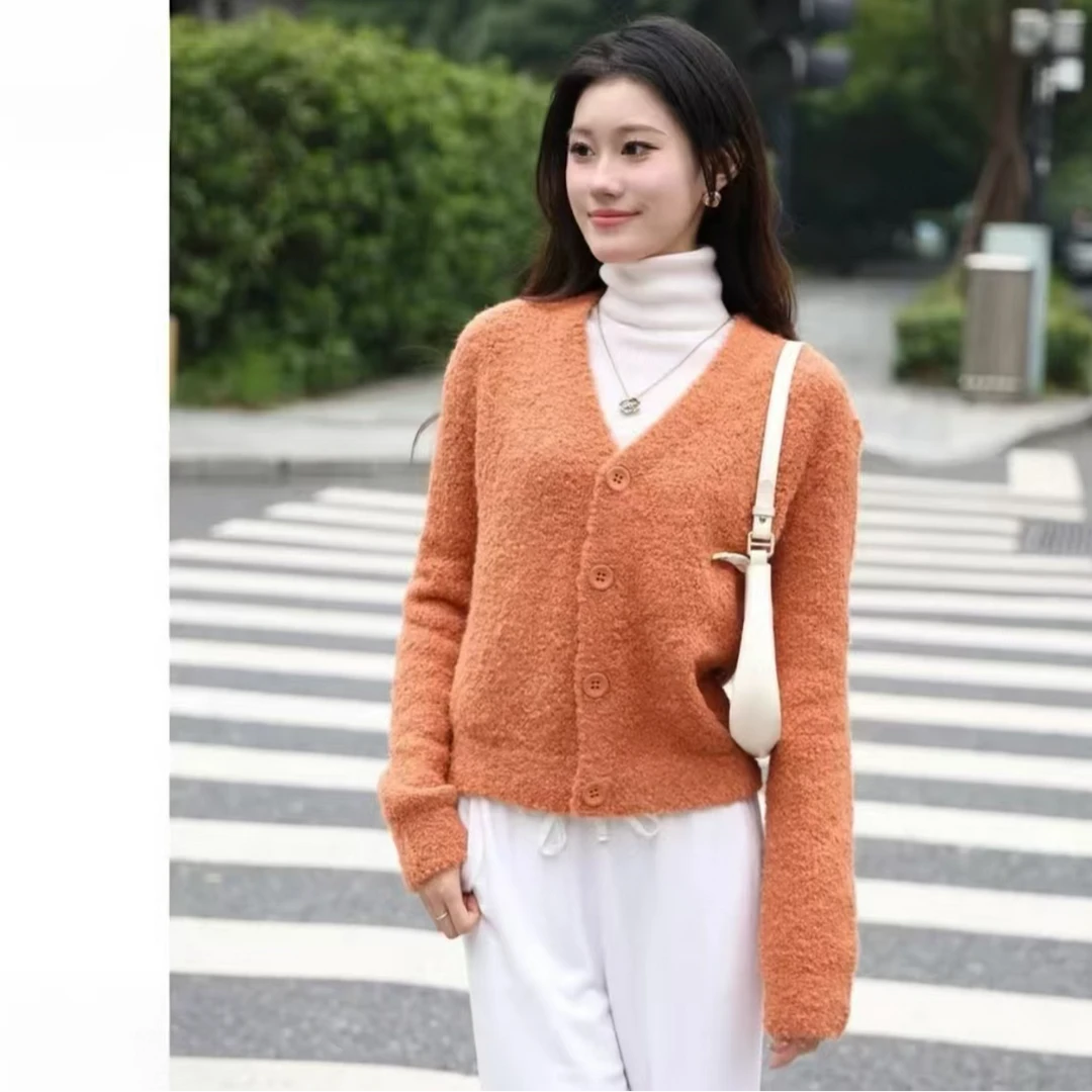 GIRDEAR/哥弟新款短款品质时尚百搭温柔软糯毛衣针织开衫/148001