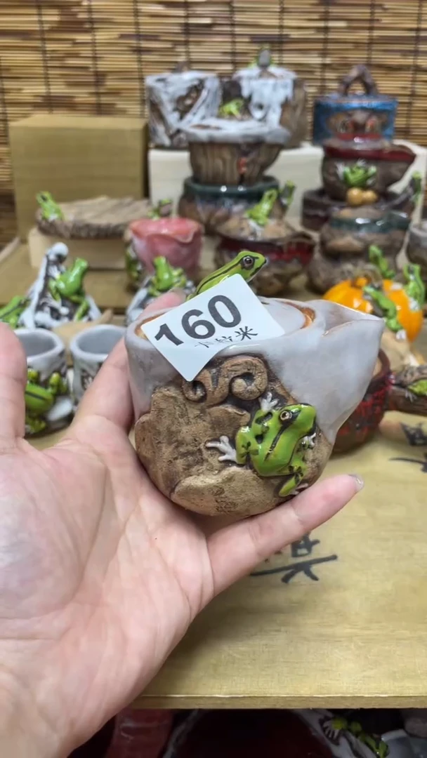 猪*?160精美粗陶手工柴烧