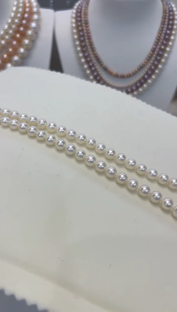 【闪购商品】淡水珍珠颈饰银S925镶嵌6.5-7.5MM