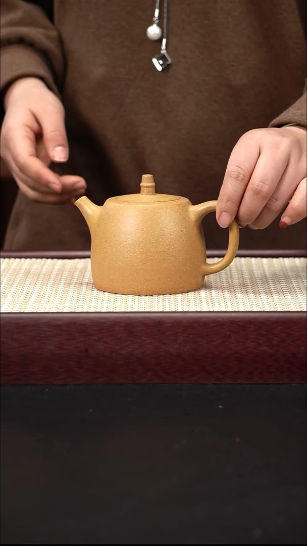 茶壶紫砂黄金段 粗砂 汉铎