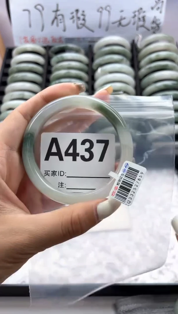 石英质玉（天山翠）手镯未镶嵌437