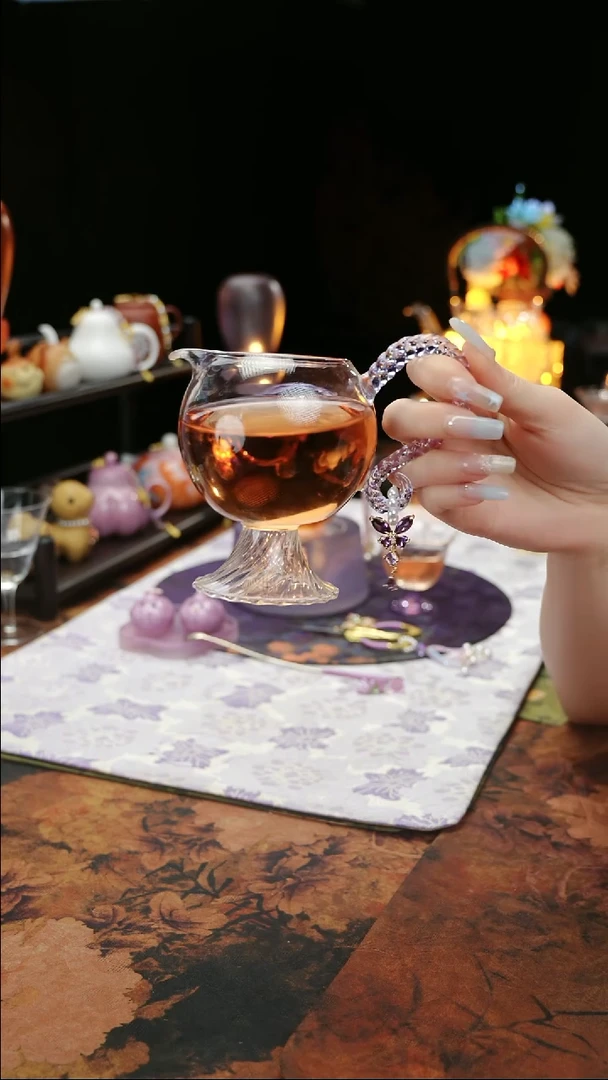 紫色高足公道杯+滴流