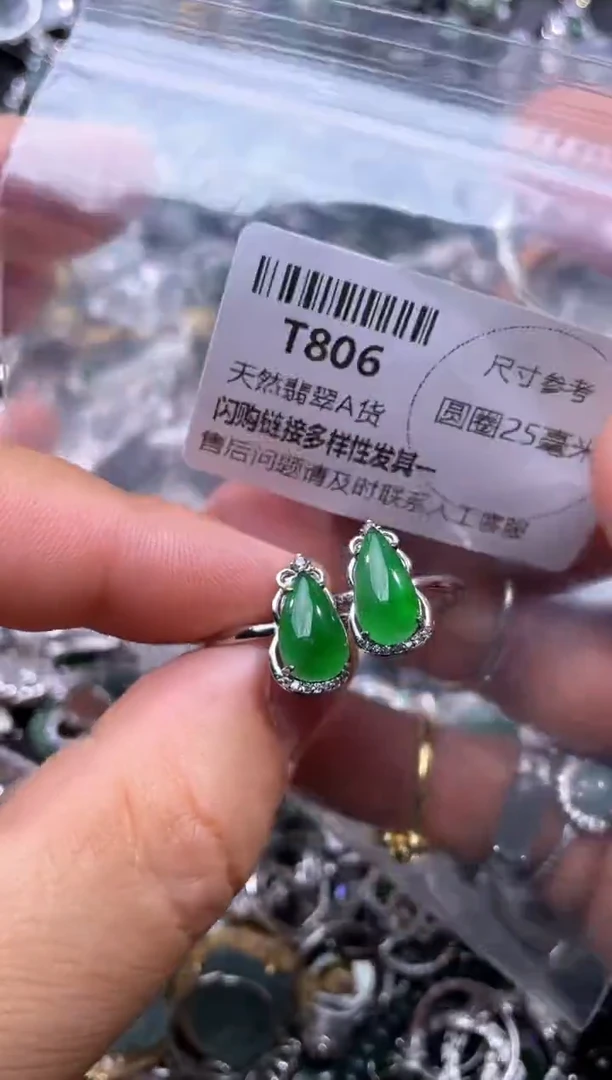 【闪购商品】翡翠颈饰未镶嵌T806戒指 多样性发其一