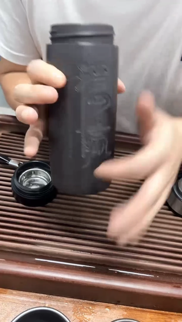 宜兴紫砂原矿石黄便携杯