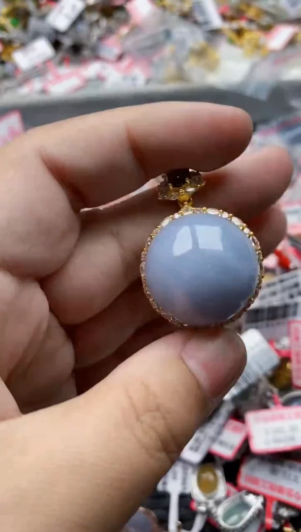 翡翠戒指银S925镶嵌888--6