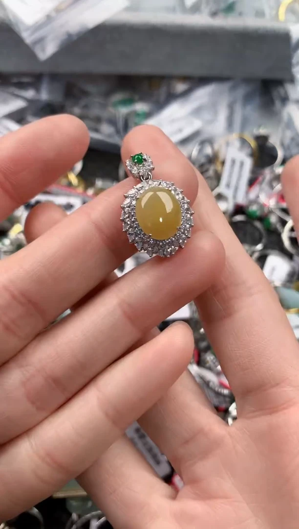 银S925镶嵌戒指翡翠1                          9